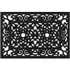 Relaxdays Zerbino in Gomma, Effetto Ghisa, 60x40 cm, Antiscivolo, Impermeabile, Tappetino Entrata, Indoor&Outdoor, Nero, 1 pz