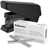 Fellowes Spillatrice ufficio LX840, pinzatrice con Tecnologia Easy-Press e Rivestimento in Microban, impugnatura ergonomica + Punti metallici 26/6mm per Cucitrici a Metà Striscia Argento
