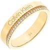 Calvin Klein Anello da Donna Collezione MINIMAL LINEAR in Oro Giallo con Cristalli - 35000201D