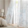 Madison Park Cecily - Tenda da finestra semi-trasparente, con stampa botanica, facile da appendere, si adatta fino a 3,2 cm di diametro, 50 x 84 cm, foglie color acqua