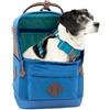Kurgo Nomad - Zaino Trasportino per Cani di Piccola Taglia adatto ai Viaggi in Aereo, con Fondo Impermeabile, Struttura Leggera per Escursioni e Tasca per Tablet - Blu