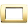 Vimar 16753.32 Idea placca Rondò 3 moduli, 12.3x8.2x0.9cm, oro lucido