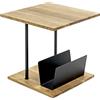 HAKU Möbel Tavolino, legno massello, rovere, nero, L 45 x P 45 x A 45 cm