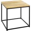 HAKU Möbel Tavolino, legno massello, rovere, nero, L 45 x P 45 x A 45 cm