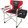 Aktive Aluminium With Tray And Iso Bag Director Folding Chair Argento