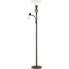 Trio Leuchten Trio 4602021-24 Lampada da Terra, Vetro Bianco/Scarvo, Ruggine