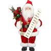 Uten Babbo Natale in Piedi Figura, 30,5 cm / 12 Pollici Babbo Natale, Babbo Natale Decorazioni per Ornamenti da Tavolo Festa di Natale