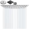 BalladHome Soffione Doccia Anticalcare 10 Pollici Quadrata Soffione Doccia a Pioggia in Acciaio Inox 304 Alta Pressione Docce Fisse Facile da Pulire e Installare (25cm, Argento)-F