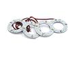 uxcell Sourcingmap 4pcs 12 V bianco 40 mm 12 SMD LED Angel Eye Halo anello di luce per auto automobile