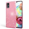 NALIA Brillantini Cover compatibile con Samsung Galaxy A71 Custodia, Glitter Case Telefono Cellulare Copertura Bumper Resistente Protettiva Strass Bling Smartphone Protezione Skin, Colore:Pink