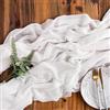 AOKSUNOVA Runner Tavola Natalizio,Bianco,Garza, Runner Tavolo in Mussola boho per Interni ed Esterni, Vacanze, Soggiorno, 80 x 300 cm