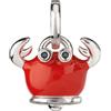 Chantecler / Et Voilà / ciondolo campanella granchio piccolo / argento, smalto rosso e diamanti neri - 38239