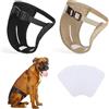 INSPUTOL Confezione da 2 pantaloni per cani, pannolini per cani con 6 assorbenti igienici, pantaloni protettivi regolabili per cani femmine in calore, sanguinamento mensile (2XL)
