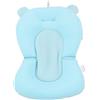 TUORE Sostenitore del Bagnetto per Neonati, Cuscino per Sedile Regolabile per Vasca da Bagno Pieghevole Morbido per Bagno per Bambini (Orso Blu)