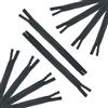 Trimz 25 cm Pollici Nero a Senso Unico con Denti da 4 mm, 10 Pezzi, Poliestere, unità