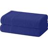 Degrees home - Set 2 Asciugamani - Asciugamani da Bagno - 100% Cotone - 480g/mq - 100x50 cm - Marino