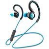 Music Sound | ATHLETY Auricolare Bluetooth per lo Sport, Dotato di Certificazione IPX4 e Archetto Flessibile - Blu