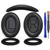 SOULWIT Cuscinetti Auricolari + Fascia + Protezione in Silicone per i Padiglioni Auricolari, Kit di Ricambio per Bose QuietComfort 35 QC35, QC35 ii Cuffie (Nero)