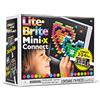 Lite Brite Mini-X Connect, mini tavolo da disegno a LED con colori, giocattoli da viaggio creativi, effetto neon Glow Art, giocattoli luminosi per bambini dai 4 anni in su