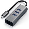 Satechi Hub Usb-c 2-in- 1 - 3 Porte Usb 3.0 + Ethernet Space Gray - Satechi - STC.ST-TC2N1USB31AM