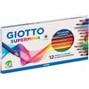 FILA Giotto Supermina 12 Pastelli esagonali Matite Colorate Colori a Legno