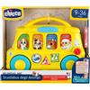 ARTSANA Chicco School Bus, Scuolabus Giocattolo, Bilingue, con 7 Pulsanti Interattivi