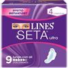 PAMPERS Lines Seta Ultra Lungo con Ali Assorbenti 4 Confezioni da 9 Pezzi
