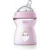 ARTSANA Chicco Natural Feeling Biberon Anticolica 2M+ da 250 ml con Tettarella Silicone Morbida Colore Rosa