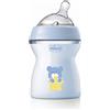 ARTSANA Chicco Natural Feeling Biberon Anticolica 2M+ 250 ml con Tettarella Silicone Colore Azzurro