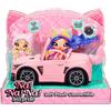 MGA ENTERTAINMENT B.V. Na Na Na Surprise Macchina Decappottabile di Peluche Per Bambole Colore Rosa
