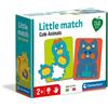 Clementoni- Little Match-Piccoli Animali-6 Mini, Tessere Puzzle a Incastro