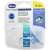 ARTSANA Chicco Ciuccio Gommotto Boy Silicone 0-2 Mesi 2 Pezzi Azzurro