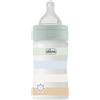 ARTSANA Chicco Biberon Flusso Lento Tettarella Physio Morbido Silicone Anticolica 150 ml 0 Mesi+ Azzurro