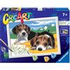 Ravensburger CreArt Cuccioli Jack Russell Dipingere con i Numeri Gioco Bambini