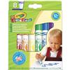 Crayola Mini Kids Pennarelli Super Lavabili 8 pezzi Punta Arrotondata Colori Assortiti