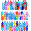 Ainiv 32PC Mini Pop Push It Fidget Toy Portachiavi,Colorato Silicone Spremere Pop Bubble Giocattoli Sensoriali Bulk,Poppet Bubble Giocattoli Antistress per Autismo Sollievo dallo Stress,Bambini Adulti