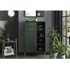 Schildmeyer Kent - Credenza in legno, verde bosco e giallo oro, 67,1 x 33,1 x 117,4 cm