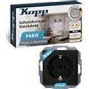 Kopp Paris Profipack: 6 prese di corrente con protezione da contatto aumentata, nero opaco, 920750014