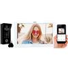 EURA VDP-99C5 - Videocitofono a 4 fili, monitor a colori da 10, 2 ingressi, WiFi, crittografia, RFID, 1080p, bianco