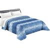 Tata Home Trapuntino Copriletto Trapuntato Primaverile Estivo 100 gr/mq Quilt Leggero Letto Due Piazze Matrimoniale 260x260 cm Fantasia Mosaico Moderno Made in Italy Colore Blu Azzurro
