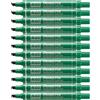 Pentel Pen N60 Marcatore Permanente Punta Scalpello Verde 12 Pezzi