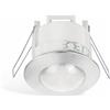 sonero IMS110 Rilevatore di movimento da incasso a soffitto - installazione interna per montaggio a incasso a soffitto, campo di lavoro 360° / 6m, bianco-cromo