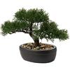 Briful Bonsai artificiale in vaso, 22,9 cm, piante finte, bonsai giapponese, decorazione per interni ed esterni, decorazione per scrivania
