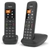 Gigaset C575 Duo, il cordless duo con la possibilità di passare la chiamata da un portatile all'altro e di effettuare chiamate interne - rubrica personalizzabile - Nero - Italia