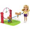 Barbie Playset Addestratrice di Cani con Bambola Chelsea Bionda, Cagnolino e Tanti Accessori,Giocattolo per Bambini 3+Anni,GTN62