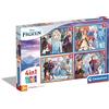 Clementoni 2 Supercolor Disney Frozen-4 12,16,20 e 24 Pezzi Bambini 3 Anni, Puzzle Cartoni Animati-Made In Italy, Multicolore, 21518