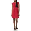 Amazon Essentials Abito A Trapezio Leggero In Georgette Con Collo A Spacco E Maniche Svolazzanti Dalla Vestibilità Comoda Donna, Rosso Lampone, XXL