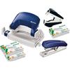 Leitz 5507 attrezzo per la rilegatura inclusivo di graffettatrice e perforatore, Komplettset, blau, 1