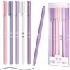 OFFCUP 6Pcs Penna a Sfera in Gel, Roller, 0.5mm Nera Punta Fine a Inchiostro Liquido, per Cancelleria Kawaii Scuola Adulti Articoli Ufficio