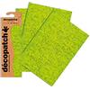 Décopatch C301O - 1 BUSTA da 3 fogli di carta stampata 30x40 cm, cracklé verde